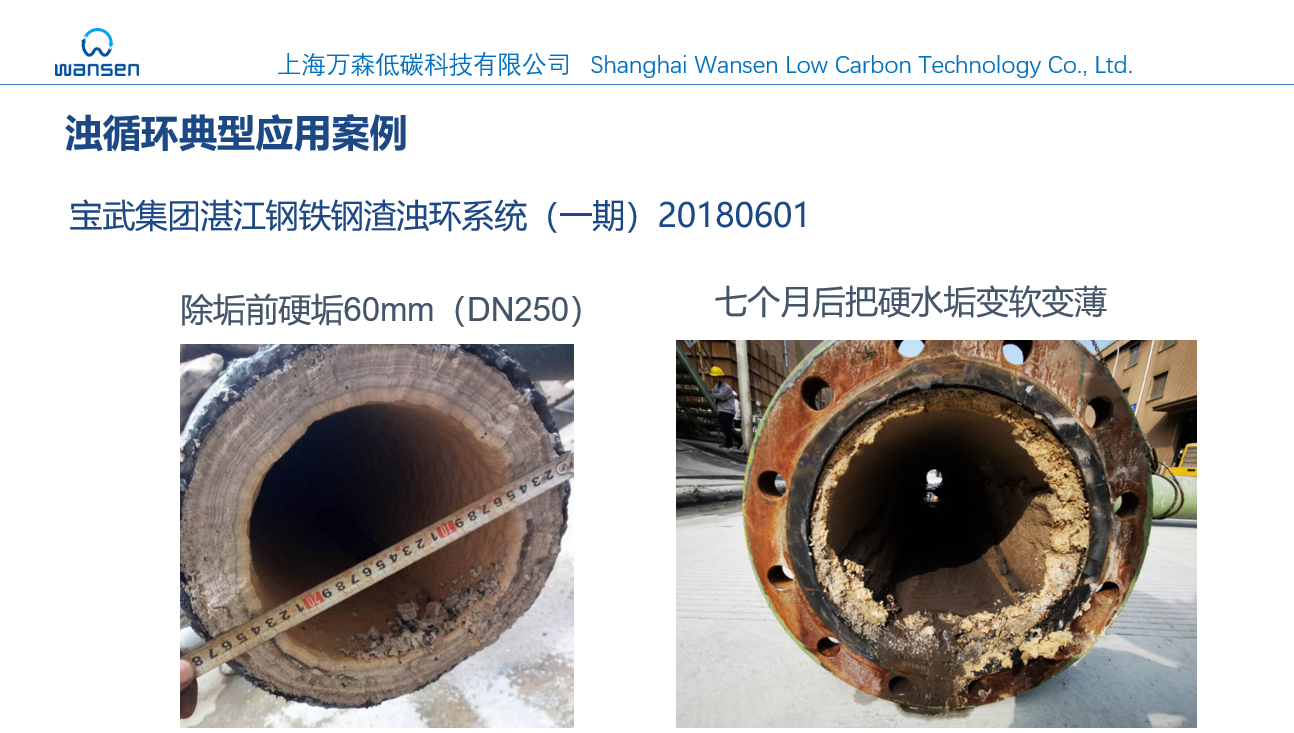 湛江钢铁浊循环系统电磁除垢阻垢--电磁水波处理器--上海万森低碳科技